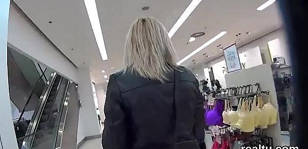  Perfect czech teen is tempted in the mall and reamed in pov
